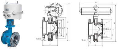 Qv347、Qv647、Qv947 V型調(diào)節(jié)球閥結(jié)構(gòu)圖