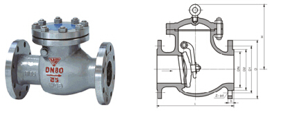 高壓法蘭止回閥結(jié)構(gòu)圖