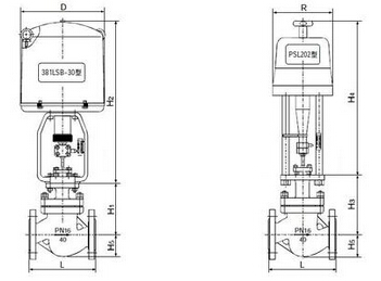 ZDLP子式電動調(diào)節(jié)閥結(jié)構(gòu)圖